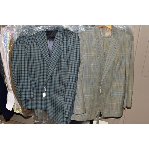 704 - A QUANTITY OF GENTLEMAN'S CLOTHING, comprising four pairs of unboxed shoes size 8½, three pairs by G... 