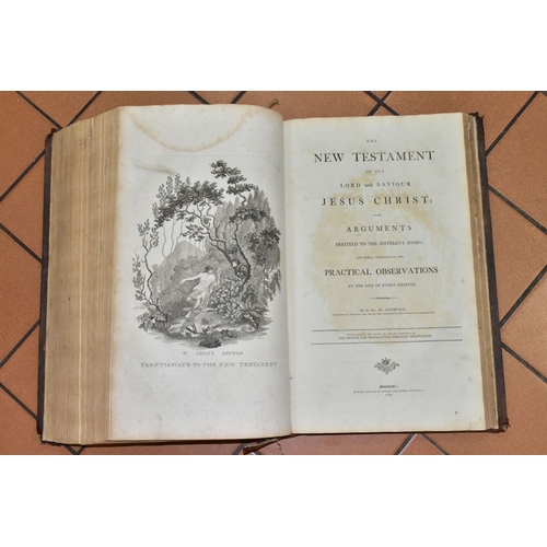 558 - BOOKS, miscellaneous collection of titles to include a 1797 bible (Revd. Ostervald) printed by Sowle... 