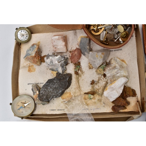 101 - A BOX OF MISCELLANEOUS ITEMS, to include a cased white metal pendant necklace stamped 925, a variety... 