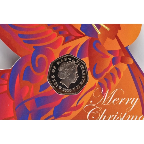 156 - A VERY RARE AND UNUSUAL ONE OF THE TWELVE DAYS OF CHRISTMAS, Pobjoy Isle of Man fifty pence series o... 