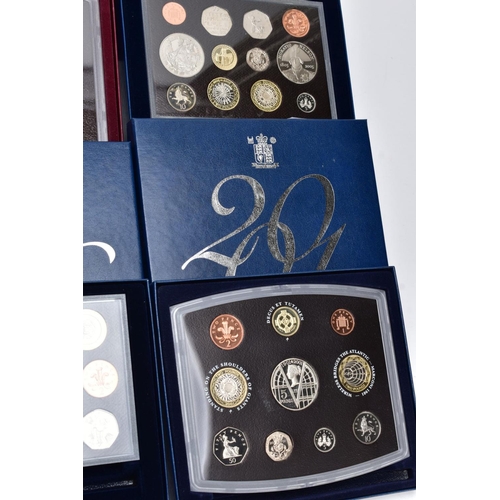 163 - A QUANTITY OF ROYAL MINT UK PROOF SETS OF COINS, seven sets 2000 to 2006, all in original packaging ... 