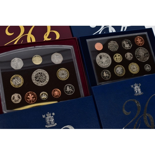 163 - A QUANTITY OF ROYAL MINT UK PROOF SETS OF COINS, seven sets 2000 to 2006, all in original packaging ... 