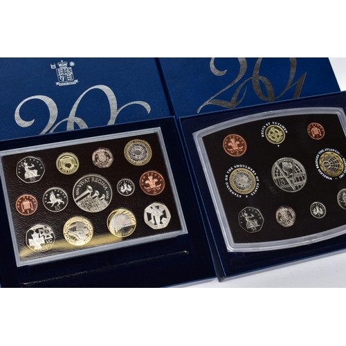 163 - A QUANTITY OF ROYAL MINT UK PROOF SETS OF COINS, seven sets 2000 to 2006, all in original packaging ... 