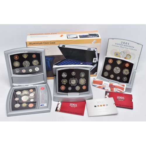 165 - UNITED KINGDOM PROOF COIN SETS, to include two executive sets 2000 and 2001, with booklets and two d... 