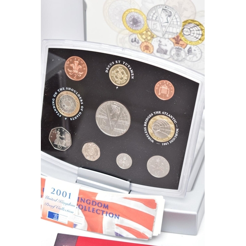 165 - UNITED KINGDOM PROOF COIN SETS, to include two executive sets 2000 and 2001, with booklets and two d... 