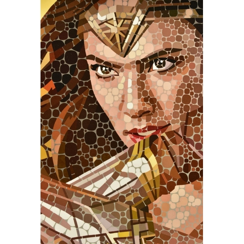 305 - PAUL NORMANSELL (BRITISH 1978) 'THE TIME IS NOW' a portrait of Gal Gadot in her role as Wonder Woman... 