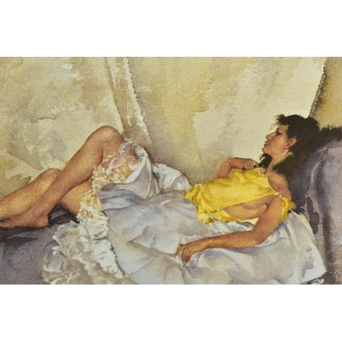 307 - WILLIAM RUSSELL FLINT (1880-1969), 'CECILIA RECLINING', unsigned limited edition print of a female f... 