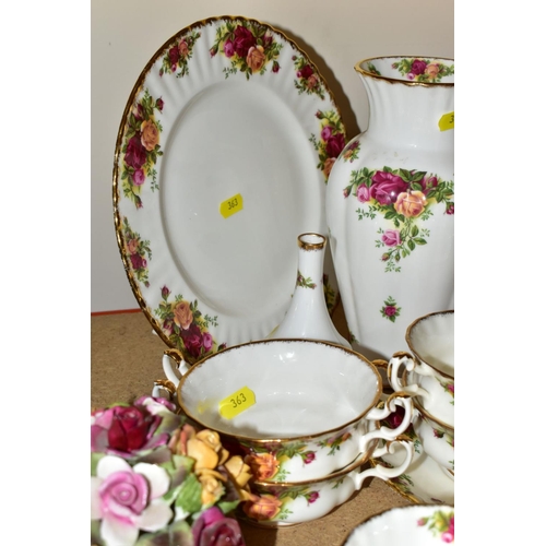 363 - A GROUP OF ROYAL ALBERT OLD COUNTRY ROSES TEA, DINNER AND GIFTWARES, including a fifteen piece coffe... 