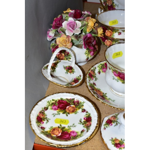 363 - A GROUP OF ROYAL ALBERT OLD COUNTRY ROSES TEA, DINNER AND GIFTWARES, including a fifteen piece coffe... 