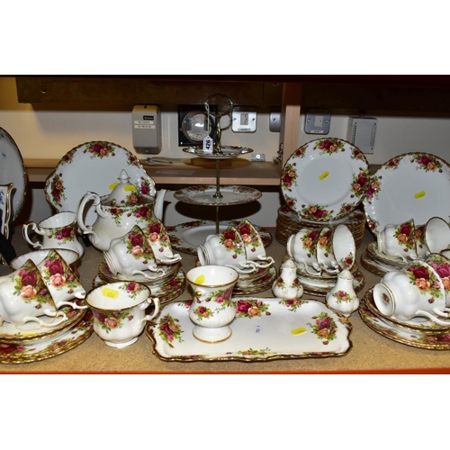 426 - ROYAL ALBERT 'OLD COUNTRY ROSES' DINNERWARES, comprising three tier cake/sandwich stand, two cake/sa... 