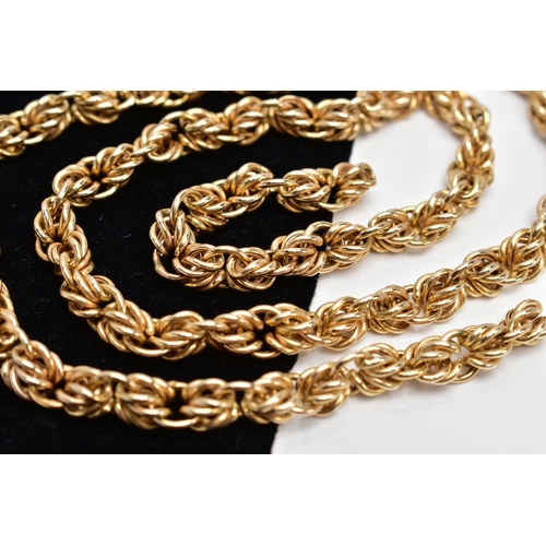 78 - A 9CT GOLD BYZANTINE CHAIN, (broken) chain, fitted with an oval trigger clasp, hallmarked gold Birmi... 