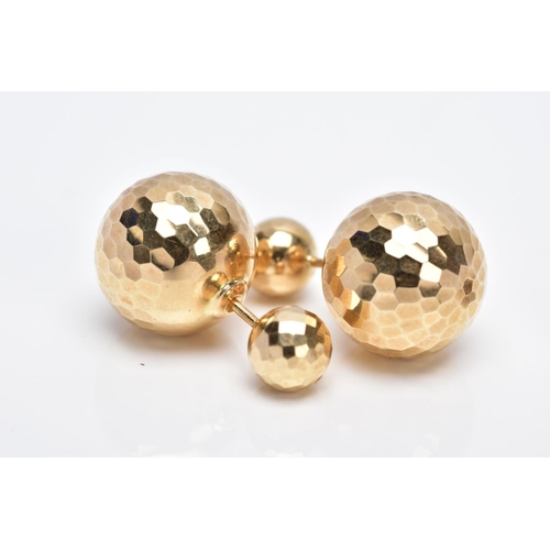 91 - TWO PAIRS OF EARRINGS, to include a pair of 9ct gold cluster earrings each designed with a central c... 