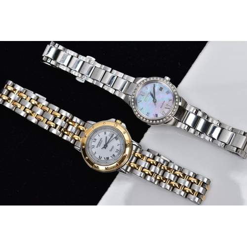 94 - TWO LADIES WRISTWATCHES, the first designed with a circular mother of pearl dial signed 'Citizen Eco... 