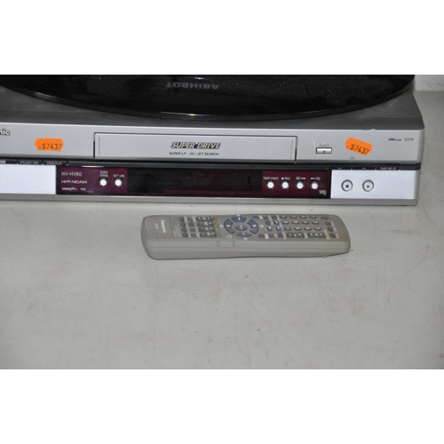 1095 - A TOSHIBA 32AV615 32ins LCD TV (no remote) and a Panasonic video recorder with remote (both PAT pass... 