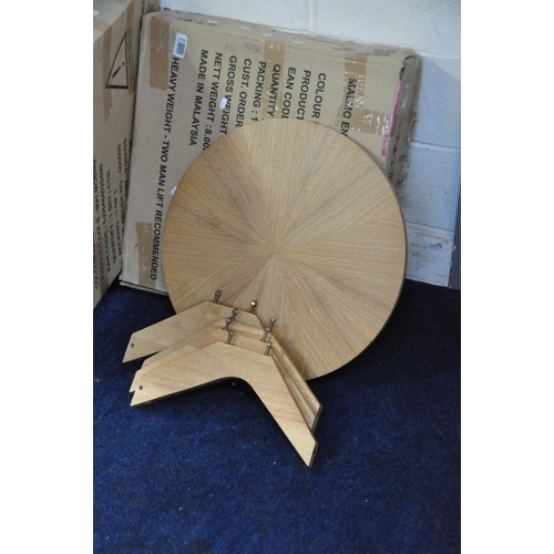 1136 - TWO BOXED OAK MALMO END TABLE OCCASSIONAL TABLES (2)
