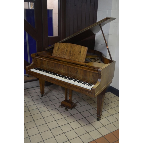 1200 - ALLISON (c1930-1940) A 4FT6 WALNUT GRAND PIANO, serial number 65069, on square legs and brass caster... 