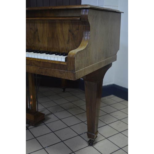 1200 - ALLISON (c1930-1940) A 4FT6 WALNUT GRAND PIANO, serial number 65069, on square legs and brass caster... 