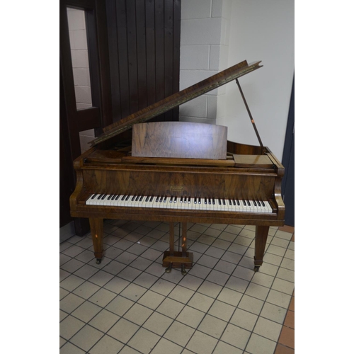1200 - ALLISON (c1930-1940) A 4FT6 WALNUT GRAND PIANO, serial number 65069, on square legs and brass caster... 