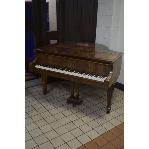 1200 - ALLISON (c1930-1940) A 4FT6 WALNUT GRAND PIANO, serial number 65069, on square legs and brass caster... 