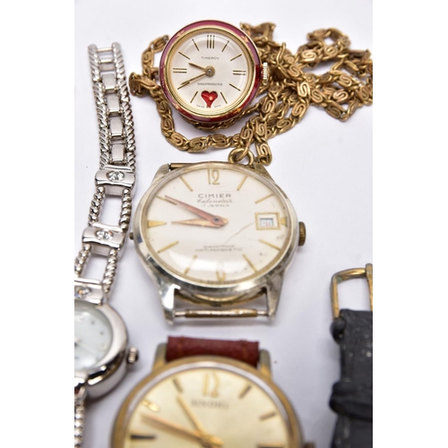 52 - A BOX OF ASSORTED LADIES AND GENTS WRISTWATCHES, to include seven gent's wristwatches with designs s... 