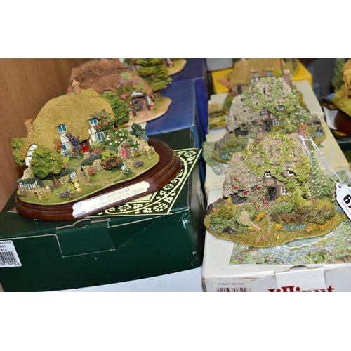 675 - FOURTEEN LILLIPUT LANE SCUPLTURES FROM COLLECTORS CLUB/ANNIVERSARY SERIES, boxed and with deeds exce... 