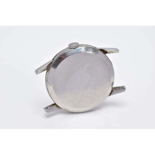 33 - A GENTS 'OMEGA' WRISTWATCH, round silver dial signed 'Omega', Arabic twelve, three and nine baton ma... 