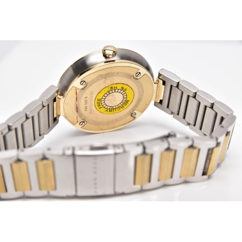 70 - A 'HUGO BOSS' WRISTWATCH, round silver dial signed 'Boss, Hugo Boss', baton markers, gold tone hands... 