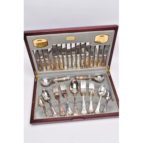 93 - A COMPLETE CANTEEN OF 'VINERS' SILVER-PLATED CUTLERY, wooden canteen opens to reveal a fifty-eight p... 
