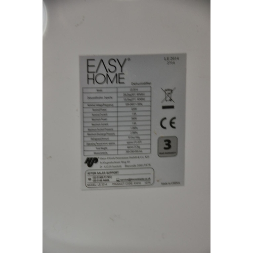 1173 - AN EASY HOME LE 2014 DEHUMIDIFIER with manual (PAT pass and working) (water tray has burn mark to to... 