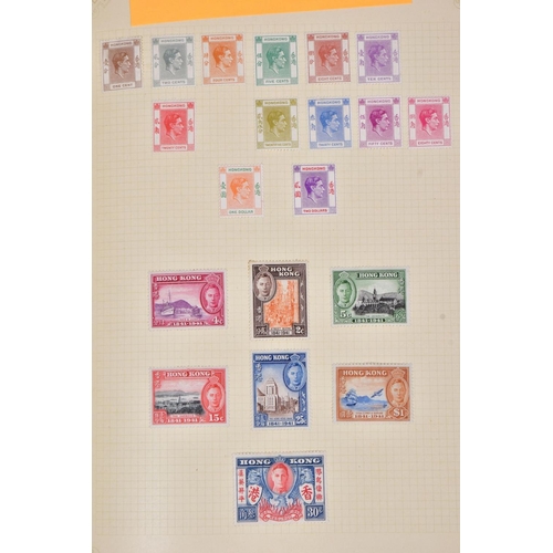 104 - A COLLECTION OF STAMPS IN EIGHT ALBUMS including three cover albums, main value is in an SG KGVI cro... 