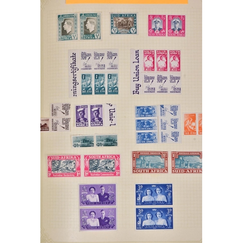 104 - A COLLECTION OF STAMPS IN EIGHT ALBUMS including three cover albums, main value is in an SG KGVI cro... 