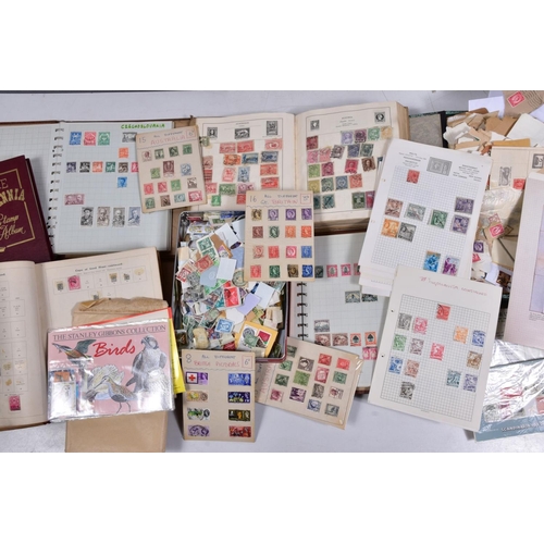 109 - A COLLECTION OF WORLDWIDE STAMPS in five albums, box file and loose album pages, main interest in ol... 