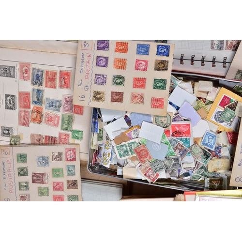 109 - A COLLECTION OF WORLDWIDE STAMPS in five albums, box file and loose album pages, main interest in ol... 