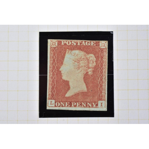 13 - GB 1841 PENNY RED stated to be from Black plates and one unplated imperf red mint hinged with origin... 