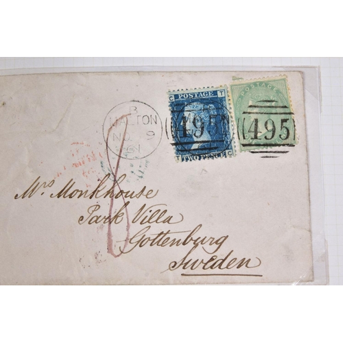 14 - GB QV LINE ENGRAVED COLLECTION including eight Penny Blacks (one on cover), two 1840 2d Blues, quant... 