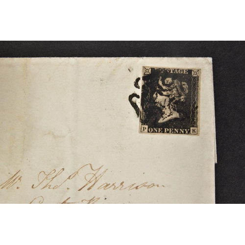 24 - GB 1840 PENNY BLACK PK 4 margins on cover