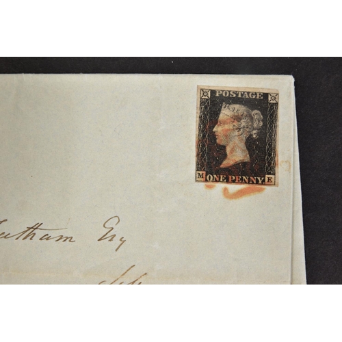 25 - GB 1840 PENNY BLACK ME 4 margins (just) on cover