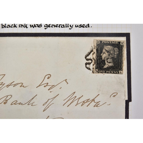 29 - GB PAIR OF GB COVERS INCLUDING PENNY BLACK 3+margins and 1d red cover with Whitehaven & Workington t... 