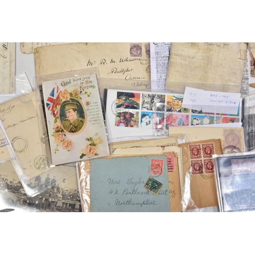 33 - INTERESTING BUNDLE OF POSTAL HISTORY AND POSTCARDS relating to Lake District area, noting Penny Blac... 