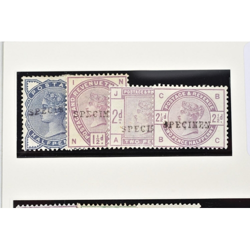 36 - GB 1883 LILAC AND GREEN SET MINT overprinted 'SPECIMEN' MH