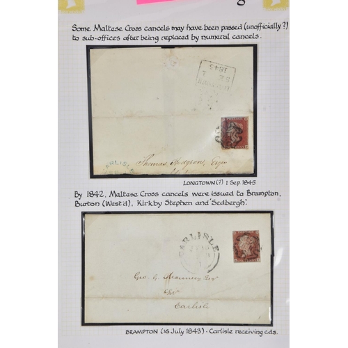 41 - GB COLLECTION OF POSTAL HISTORY from 1830's to 1840's including lovely strike of rare Kirby Lonsdale... 