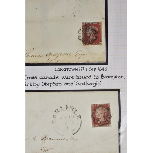 41 - GB COLLECTION OF POSTAL HISTORY from 1830's to 1840's including lovely strike of rare Kirby Lonsdale... 