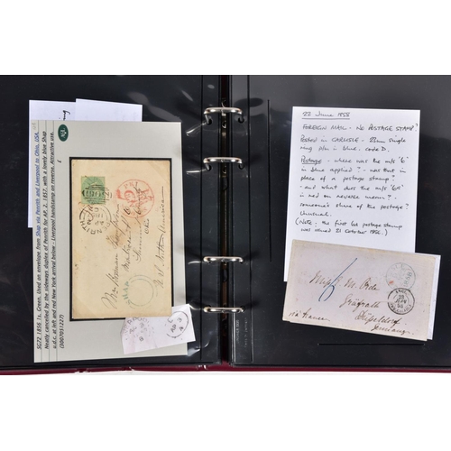 55 - GB POSTAL HISTORY COLLECTION from 1840's to 1930's with many better covers and markings, approximate... 