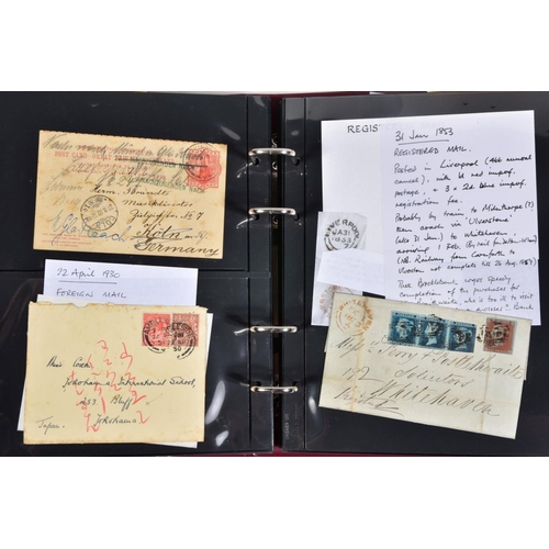 55 - GB POSTAL HISTORY COLLECTION from 1840's to 1930's with many better covers and markings, approximate... 