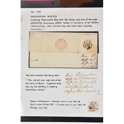 55 - GB POSTAL HISTORY COLLECTION from 1840's to 1930's with many better covers and markings, approximate... 