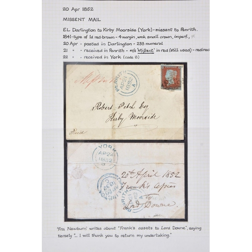 57 - A COLLECTION OF POSTAL HISTORY OF GB with emphasis on temporary cancels, late fees, redirections pos... 