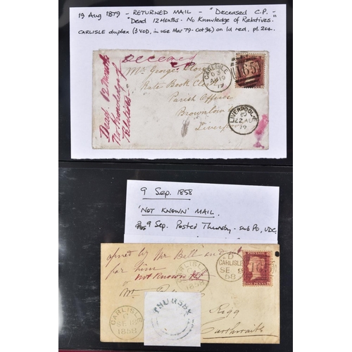 57 - A COLLECTION OF POSTAL HISTORY OF GB with emphasis on temporary cancels, late fees, redirections pos... 