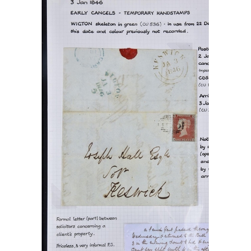 57 - A COLLECTION OF POSTAL HISTORY OF GB with emphasis on temporary cancels, late fees, redirections pos... 