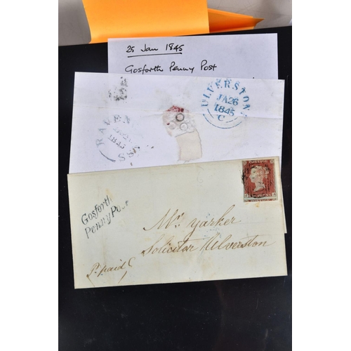 64 - GB POSTAL HISTORY - CUMBRIA, remarkable collections of covers from 1812 to 1910, curated for strikes... 