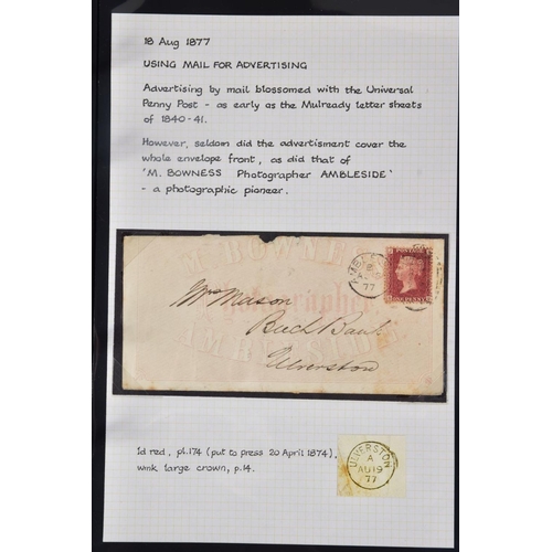 64 - GB POSTAL HISTORY - CUMBRIA, remarkable collections of covers from 1812 to 1910, curated for strikes... 